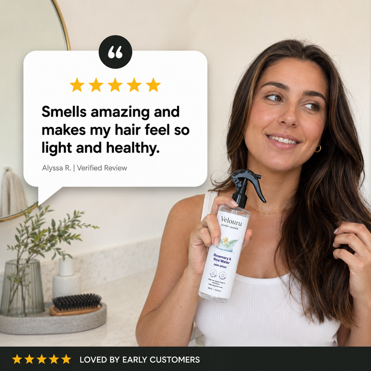 Rosemary & Rice Water Hair Spray